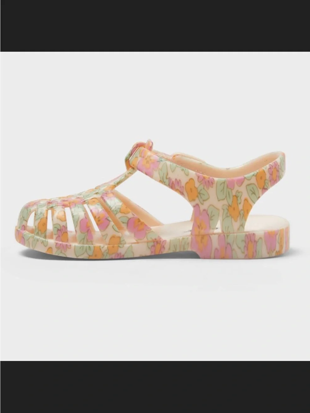 Toddler Girls Multicolored Floral Sunny Jelly Beach Sandals- Cat & Jack